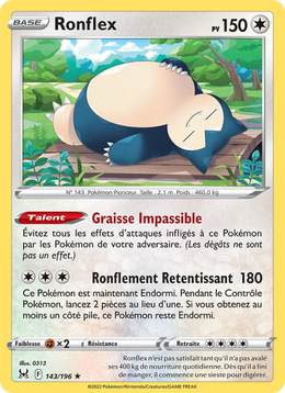 Ronflex 143/247 — Pokémon Origine Perdue (LOR)