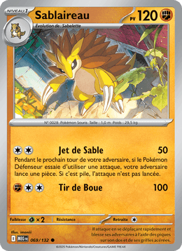 Sablaireau 069/188 Pokémon Méga-Évolution (ME01)