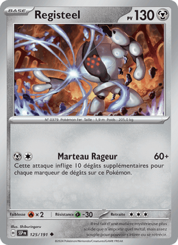 Registeel 125/252 Pokémon Étincelles Déferlantes (EV08)
