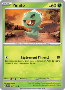 Pimito 027/258 Pokémon Écarlate et Violet (EV01)