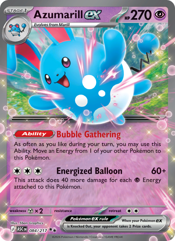 Azumarill-ex 084/295 — Pokémon Héros Transcendants (ME2.5)