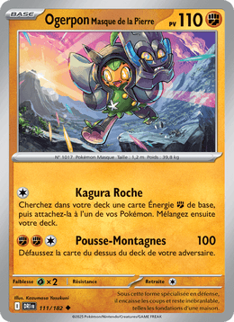 Ogerpon Masque de la Pierre 111/244 Pokémon Rivalités Destinées (EV10)