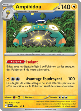 Ampibidou 078/230 Pokémon Flammes Obsidiennes (EV03)