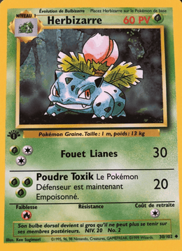 Herbizarre 30/102 Pokémon Set de Base (BS)
