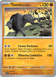 Tauros de Paldea 108/279 Pokémon Évolutions à Paldea (EV02)