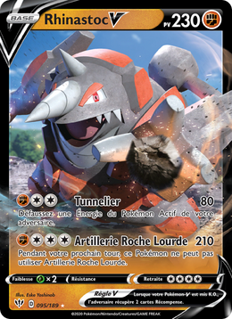 Rhinastoc V 95/201 Pokémon Ténèbres Embrasées