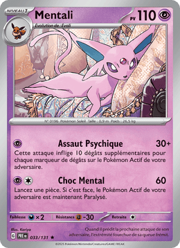 Mentali 033/180 Pokémon Évolutions Prismatiques (EV8.5)