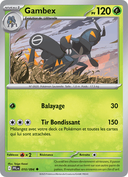 Gambex 010/130 Pokémon Flammes Fantasmagoriques (ME02)
