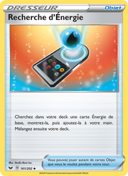 Recherche d'Énergie 161/216 Pokémon Épée et Bouclier