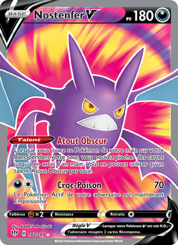 Nostenfer V 182/201 Pokémon Ténèbres Embrasées
