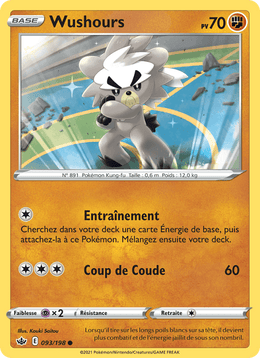 Wushours 93/233 Pokémon Règne de Glace (CRE)