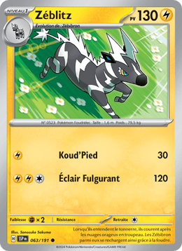 Zéblitz 063/252 Pokémon Étincelles Déferlantes (EV08)