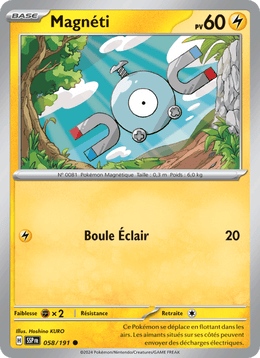 Magnéti 058/252 Pokémon Étincelles Déferlantes (EV08)