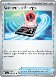 Recherche d'Énergie 172/258 Pokémon Écarlate et Violet (EV01)