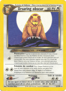 Ursaring obscur 21/113 Pokémon Neo Destiny (N4)