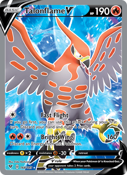 Flambusard V 168/203 Pokémon Voltage Éclatant