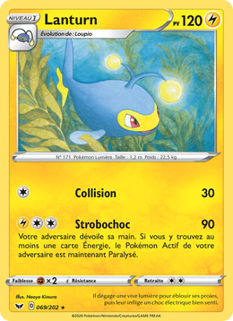 Lanturn 69/216 Pokémon Épée et Bouclier