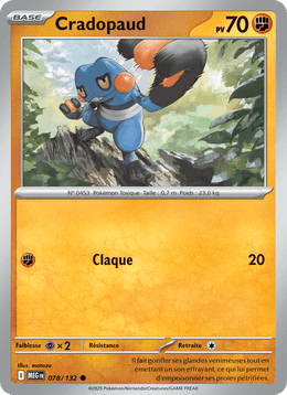Cradopaud 078/188 Pokémon Méga-Évolution (ME01)