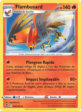 Flambusard 029/215 Pokémon Tempête Argentée (SIT)