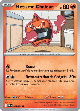 Motisma Chaleur 043/244 Pokémon Rivalités Destinées (EV10)