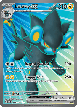 Luxray-ex 195/226 Pokémon Mascarade Crépusculaire (EV06)