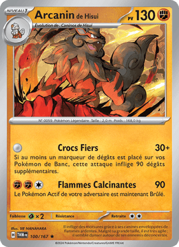 Arcanin de Hisui 100/226 Pokémon Mascarade Crépusculaire (EV06)
