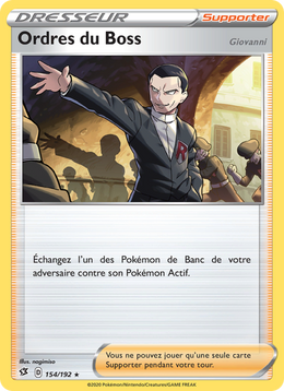 Ordres du Boss (Giovanni) 154/209 Pokémon Clash des Rebelles