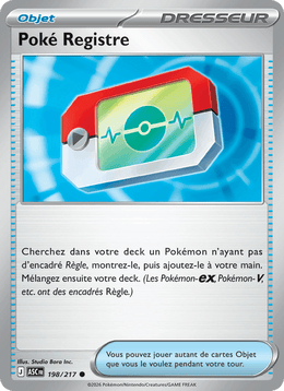 Poké Registre 198/295 Pokémon Héros Transcendants (ME2.5)