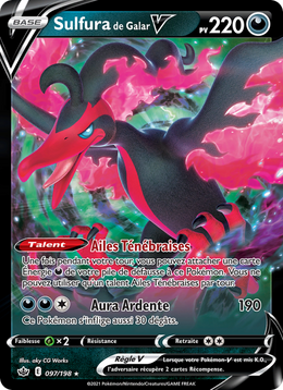 Sulfura de Galar V 97/233 — Pokémon Règne de Glace (CRE)