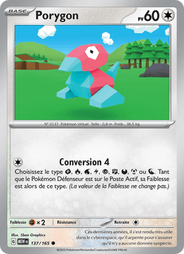 Porygon 137/207 Pokémon 151 (MEW)