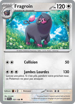 Fragroin 157/258 Pokémon Écarlate et Violet (EV01)