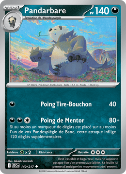 Pandarbare 140/295 Pokémon Héros Transcendants (ME2.5)