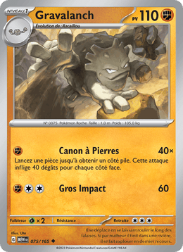Gravalanch 075/207 Pokémon 151 (MEW)