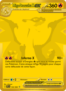 Méga-Dracaufeu X-ex - Mega Charizard X ex - Flammes Fantasmagoriques 130