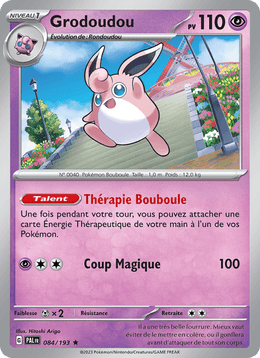 Grodoudou 084/279 Pokémon Évolutions à Paldea (EV02)