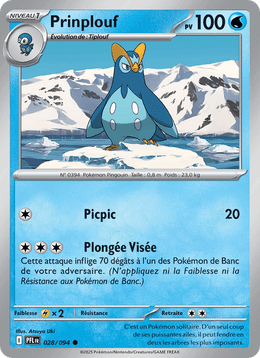 Prinplouf 028/130 Pokémon Flammes Fantasmagoriques (ME02)