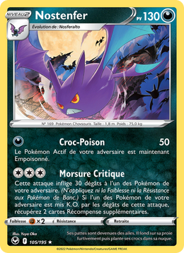 Nostenfer 105/245 — Pokémon Tempête Argentée (SIT)