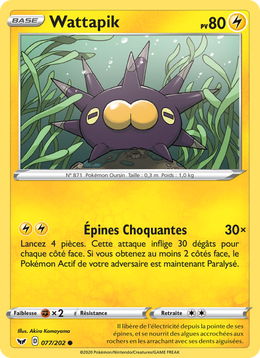 Wattapik 77/216 Pokémon Épée et Bouclier