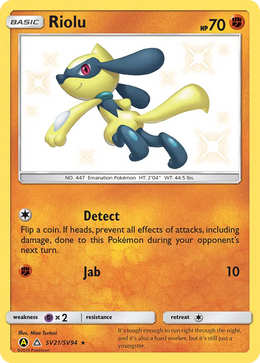 Riolu SV21/94 — Pokémon Destinées Occultes Coffre Étincelant (SMA)