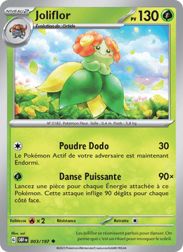 Joliflor 003/230 Pokémon Flammes Obsidiennes (EV03)