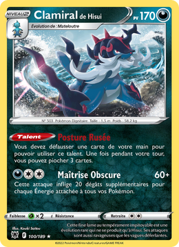 Clamiral de Hisui 100/246 — Pokémon Astres Radieux (ASR)