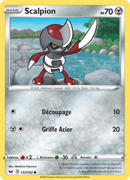 Scalpion 133/216 Pokémon Épée et Bouclier