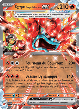 Ogerpon Masque du Fourneau-ex 040/226 Pokémon Mascarade Crépusculaire (EV06)