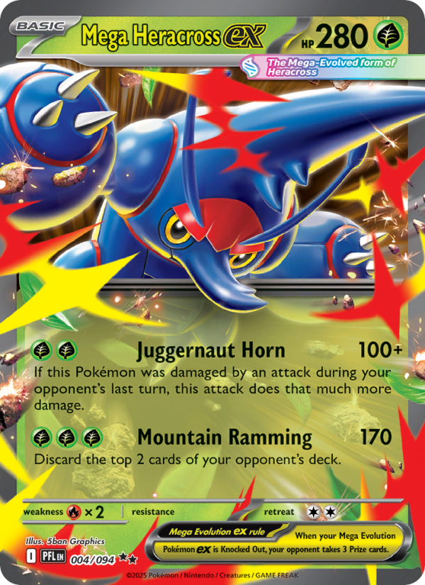 Méga-Scarhino-ex 004/130 — Pokémon Flammes Fantasmagoriques (ME02)