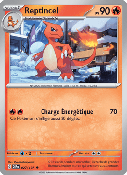 Reptincel 027/230 Pokémon Flammes Obsidiennes (EV03)