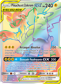 Pikachu et Zekrom GX 184/196 — Pokémon Duo de Choc (TEU)