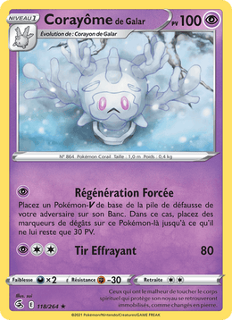 Corayôme de Galar 118/284 Pokémon Poing de Fusion (FST)