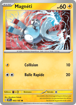 Magnéti 063/230 Pokémon Flammes Obsidiennes (EV03)