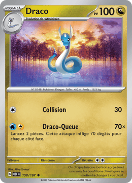 Draco 158/230 Pokémon Flammes Obsidiennes (EV03)