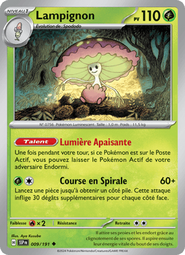 Lampignon 009/252 Pokémon Étincelles Déferlantes (EV08)